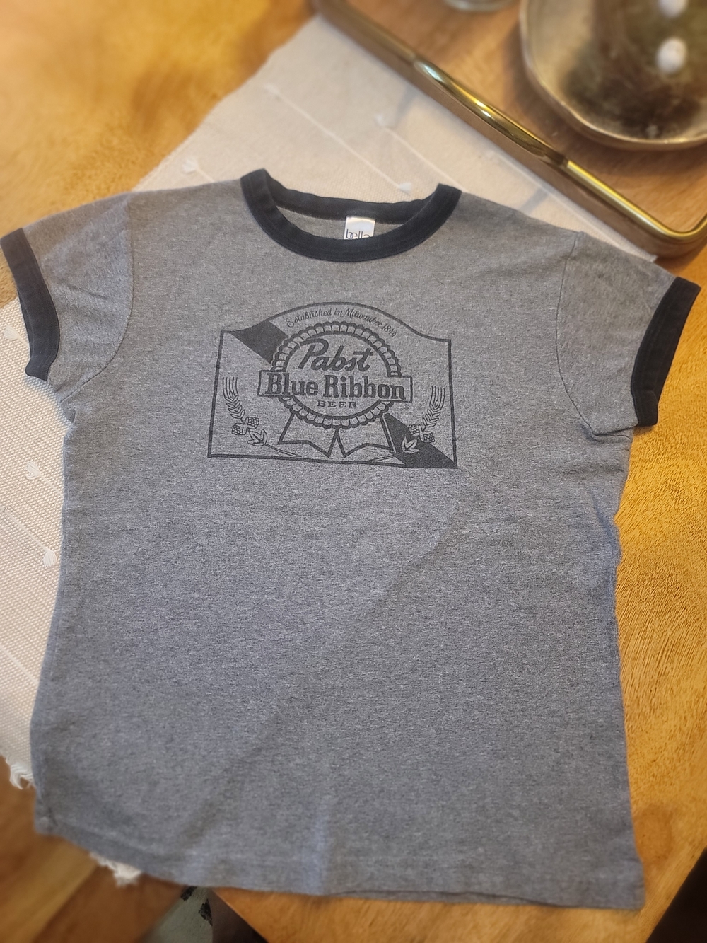 Vintage youth/kids Pabst Blue Ribbon Beer T-Shirt - sz Large